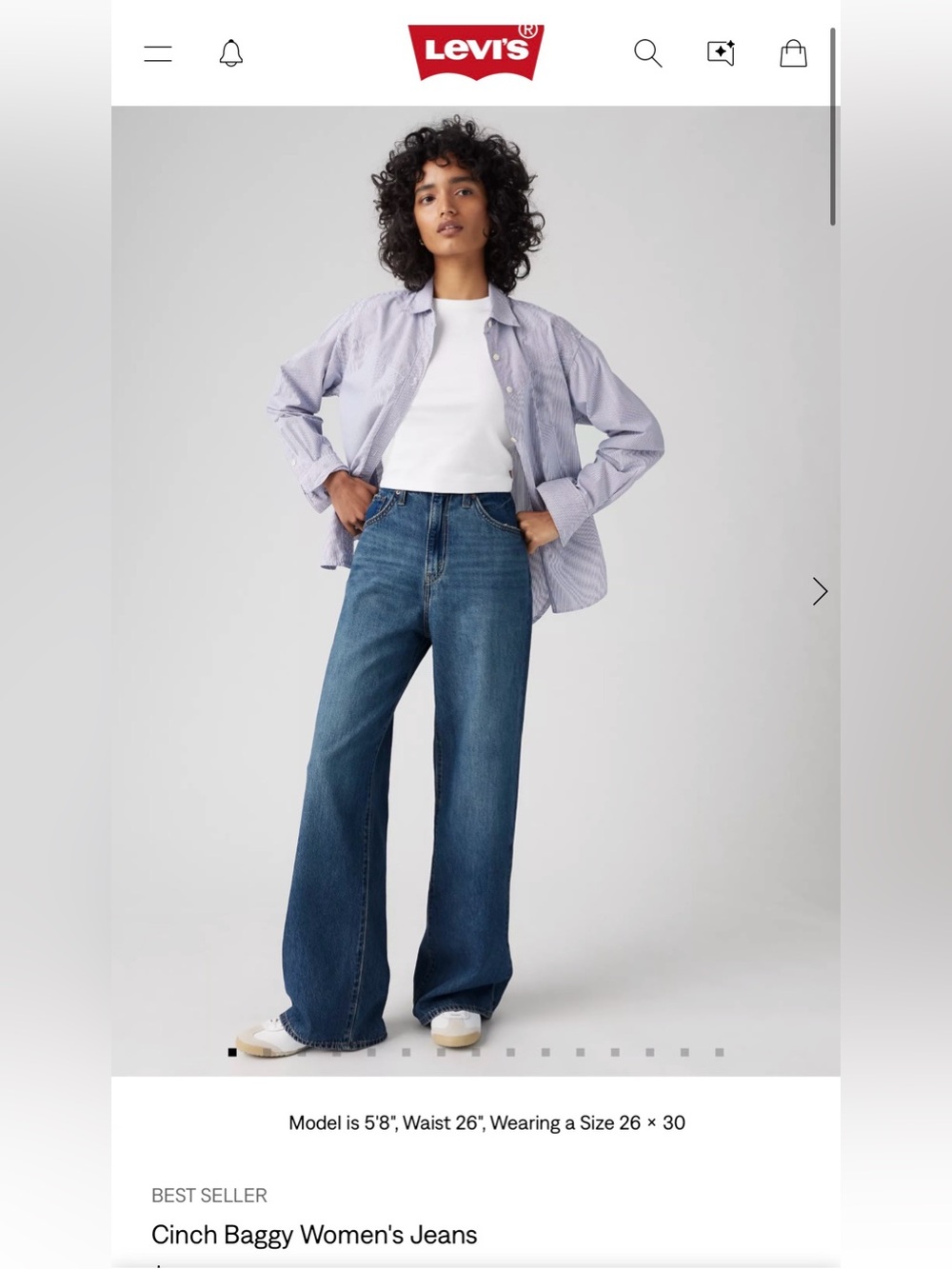 NWT Levi's Women's Flare Wide-Leg Jeans in Medium Blue
